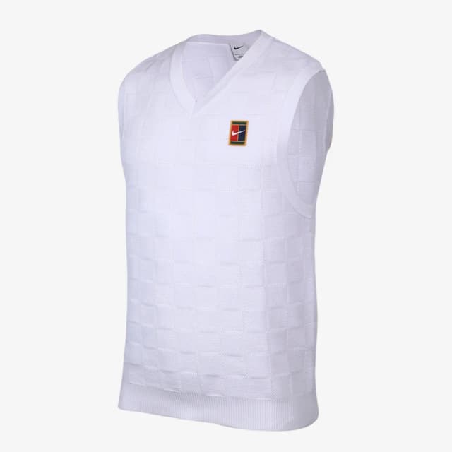 Colete Nike Dri FIT Court Slam Masculino — Branco