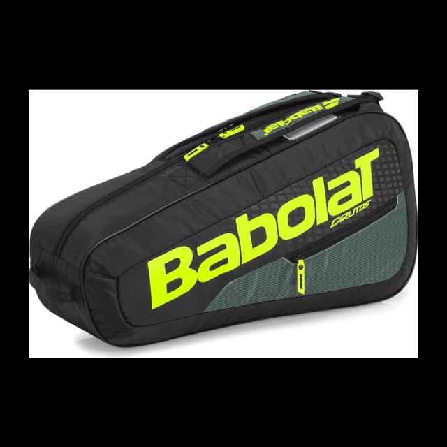 Raqueteira Babolat Carlitos Junior — Preto e Limão
