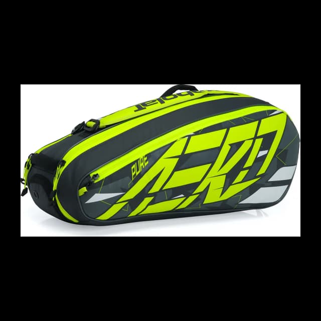 Raqueteira Babolat Pure Aero RHX6 — Preta Cinza e Amarela