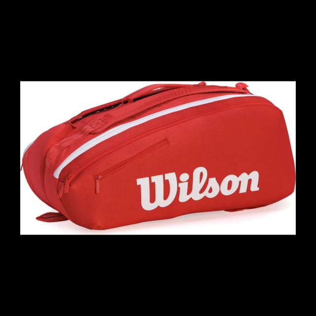 Raqueteira Wilson Super Tour 15pk — Vermelha e Branca