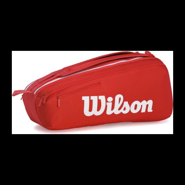 Raqueteira Wilson Super Tour 6pk — Vermelha e Branca