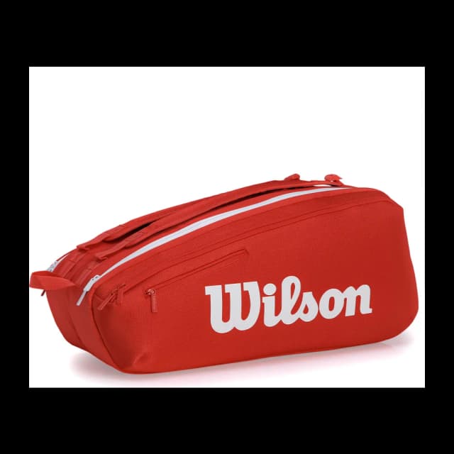 Raqueteira Wilson Super Tour 9pk — Vermelha e Branca