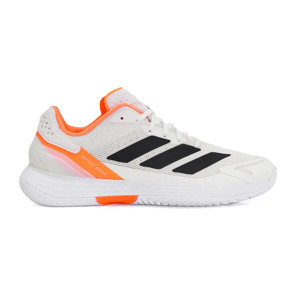 Adidas Defiant Speed 2 All Court Masculino — Branco Preto e Laranja