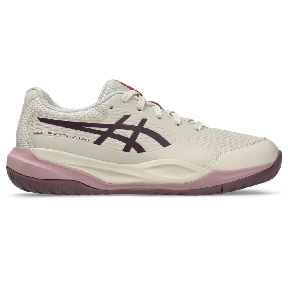 Asics Gel Resolution X Infantil (Quadra Rápida) — Bege e Roxo