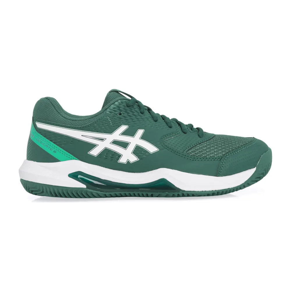 Asics Gel Dedicate 8 Clay Saibro Masculino — Verde e Branco