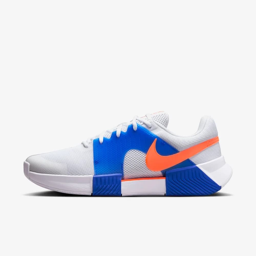 Nike Zoom GP Challenge 1 (Quadra Rápida) — Branco Azul e Laranja