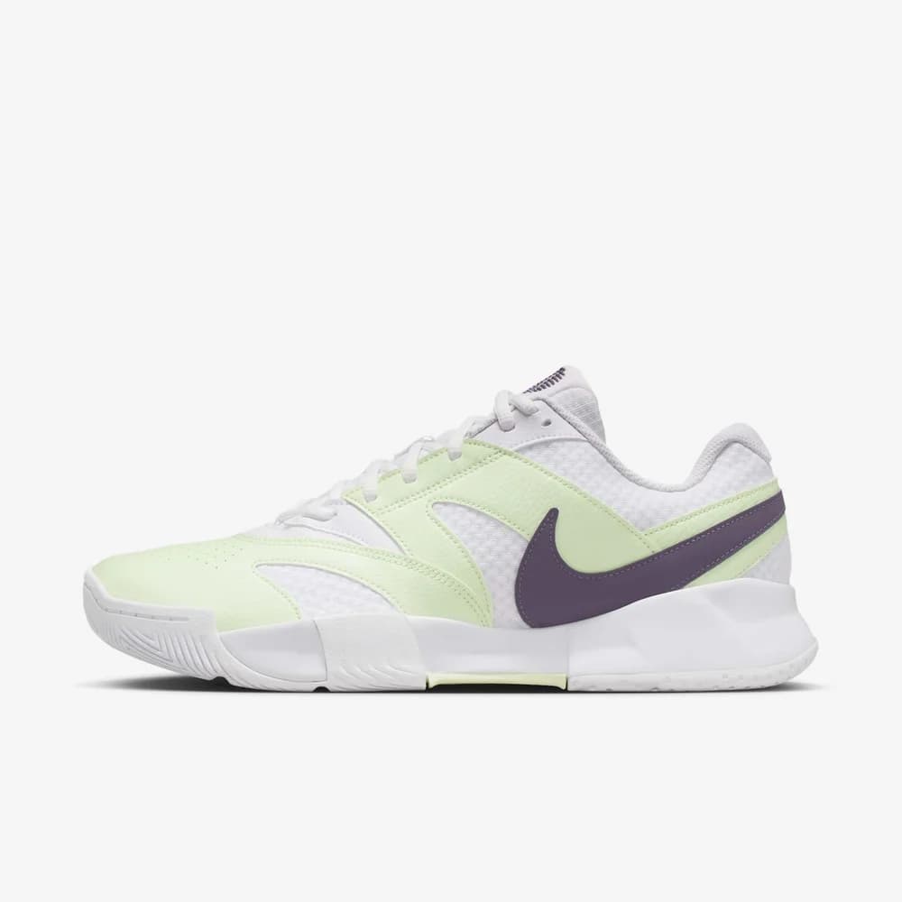 Nike Court Lite 4 (Quadra Rápida) — Branco Verde e Roxo