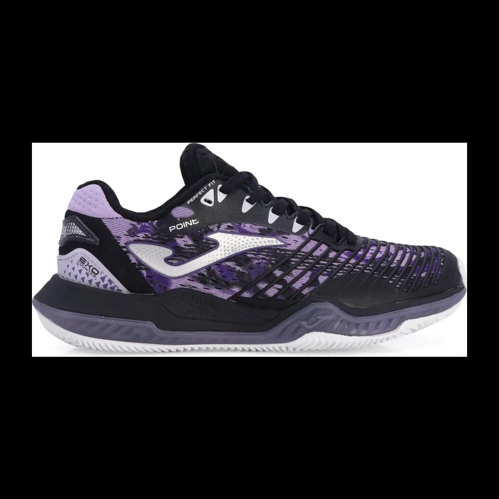 Joma Point Lady - Clay Saibro Feminino — Preto e Roxo