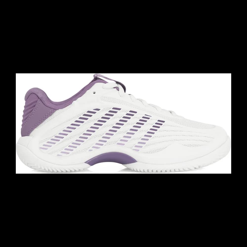 K-Swiss Hypercourt Express 3 - Clay - Saibro Feminino — Branco e Roxo