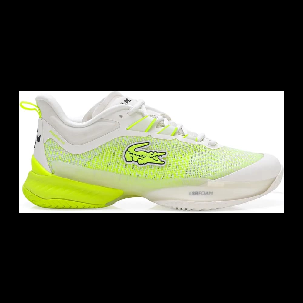 Lacoste Ag Lt23 Ultra X Daniil Medvedev - All Court - Off White Masculino — e Amarelo Neon