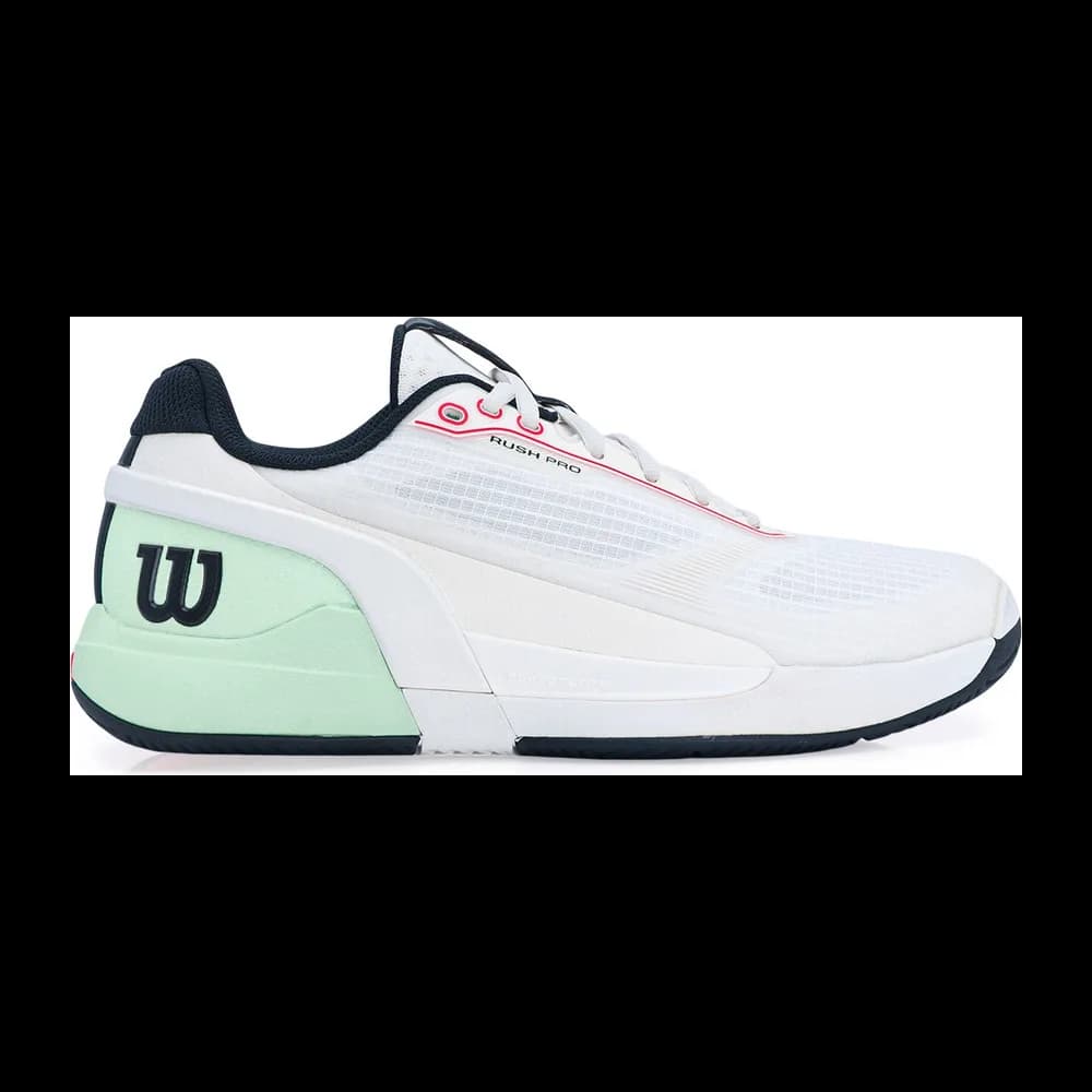 Wilson Rush Pro 5 All Court Branco e Verde Claro Masculino — Único