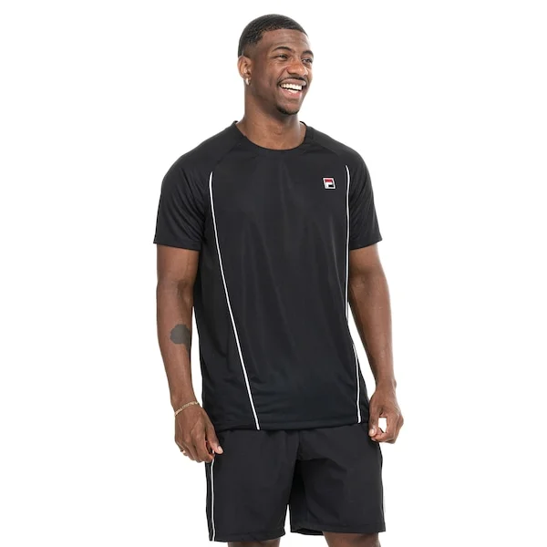 Camiseta Fila Match Masculina — Preto