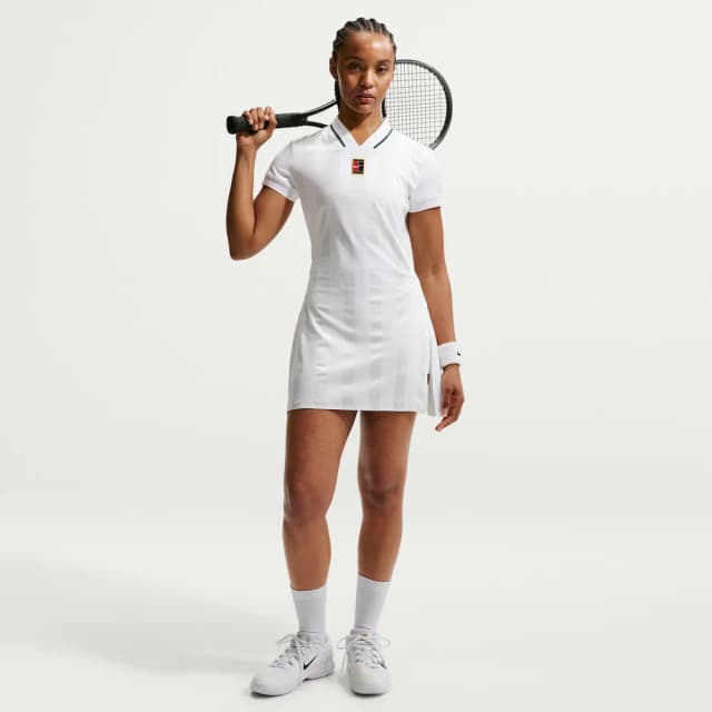 Vestido Nike Dri FIT Court Slam Feminino — Branco